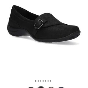 Easy Street Cinnamon black slip‎ ons 8.5